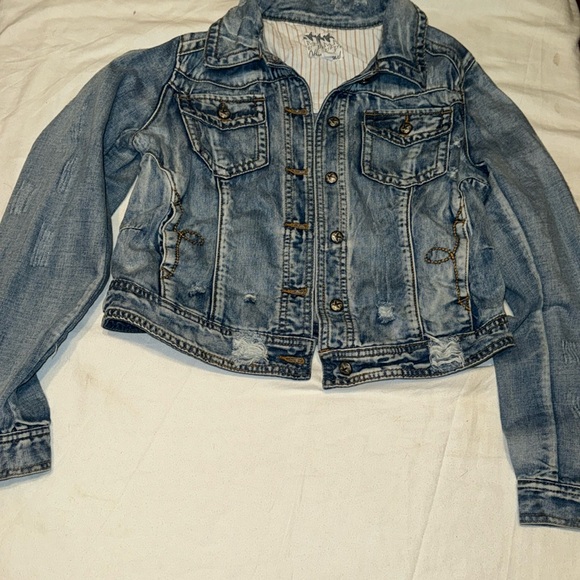 Distressed Jean Jacket - Picture 1 of 4